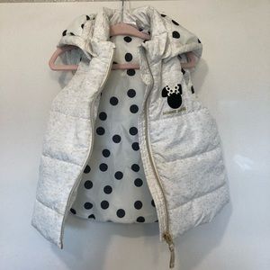 H&M Disney Minnie Mouse Baby Girls Puffer Vest